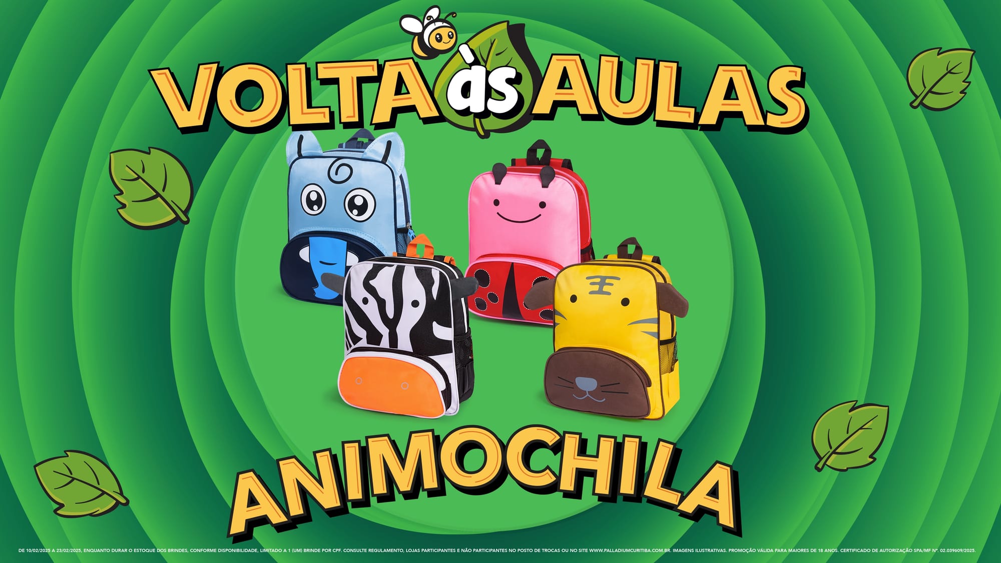 Volta às aulas: campanha do Palladium Curitiba vai distribuir "mochilas de bichinhos"